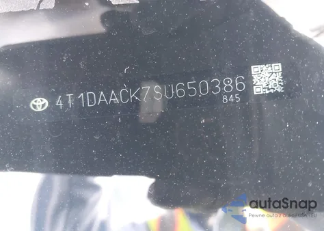 2025 Toyota Camry Xle z USA, uszkodzony, nr VIN 4T1DAACK7SU650386